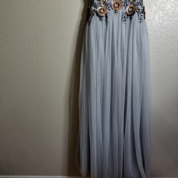 BHLDN Gray Embellished Gown - Picture 4 of 11